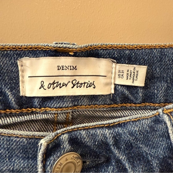 & Other Stories Favourite Cut cropped High Rise Straight Leg Jeans size 31 - Picture 8 of 15